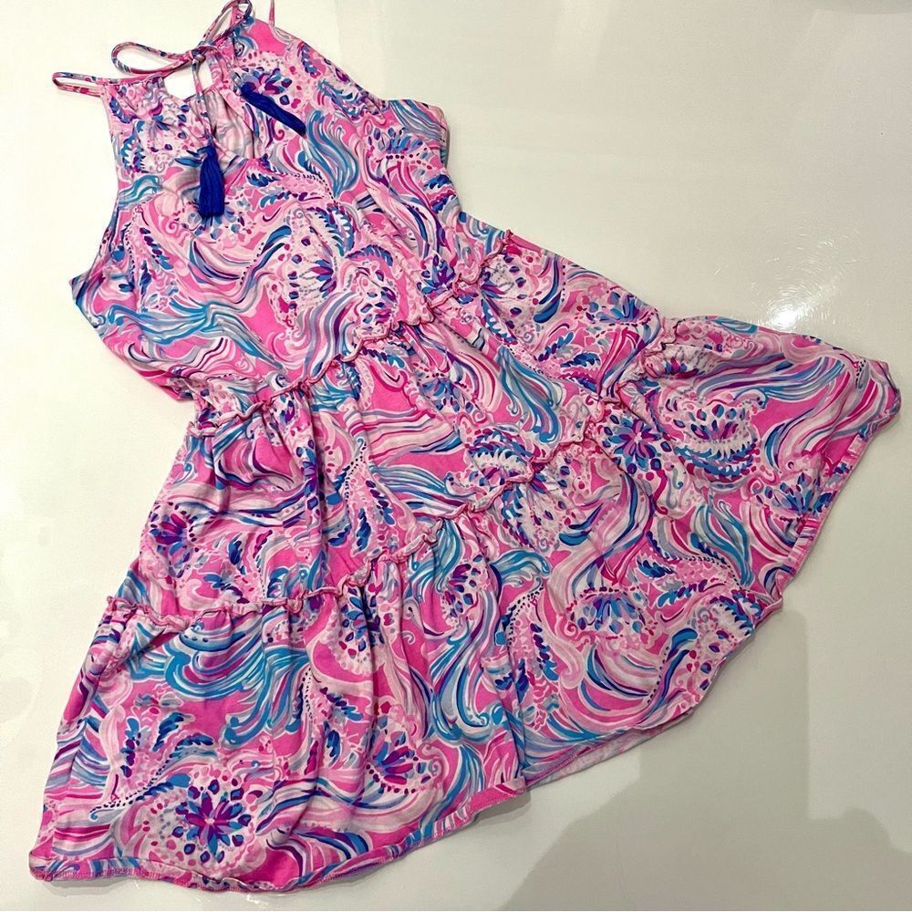 Lilly Pulitzer Neon Don’t Be Jelly Evalyn Swing Dress in Prosecco Pink - Picture 2 of 11